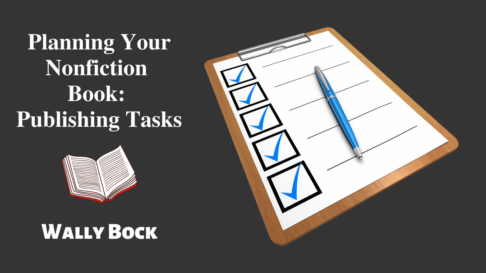 Planning Your Nonfiction Book: Publishing Tasks