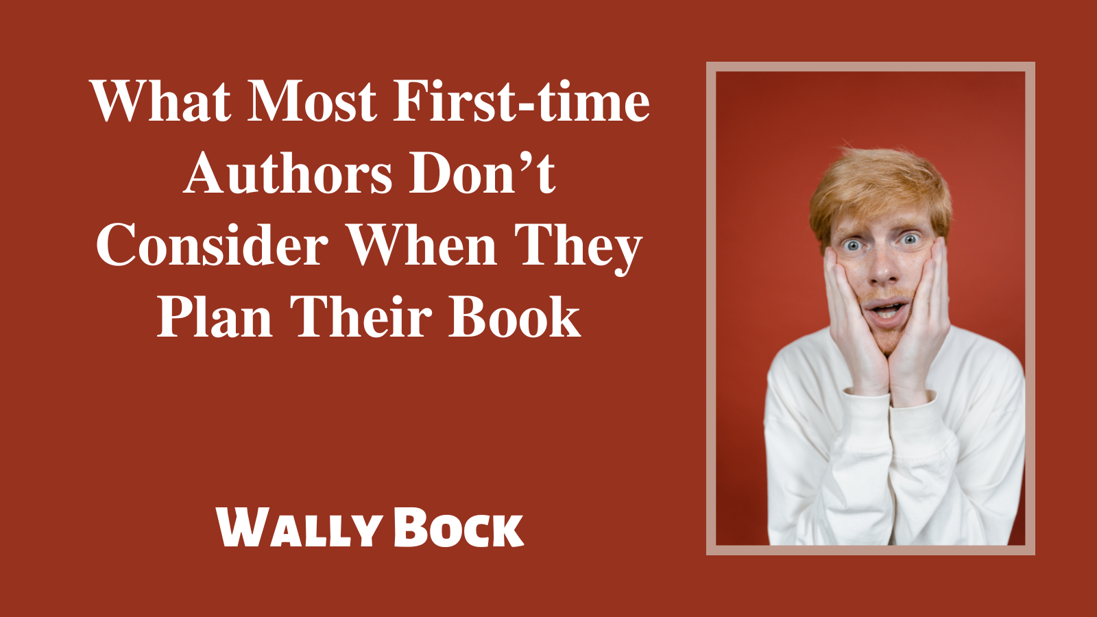 what most first time authors don't consider