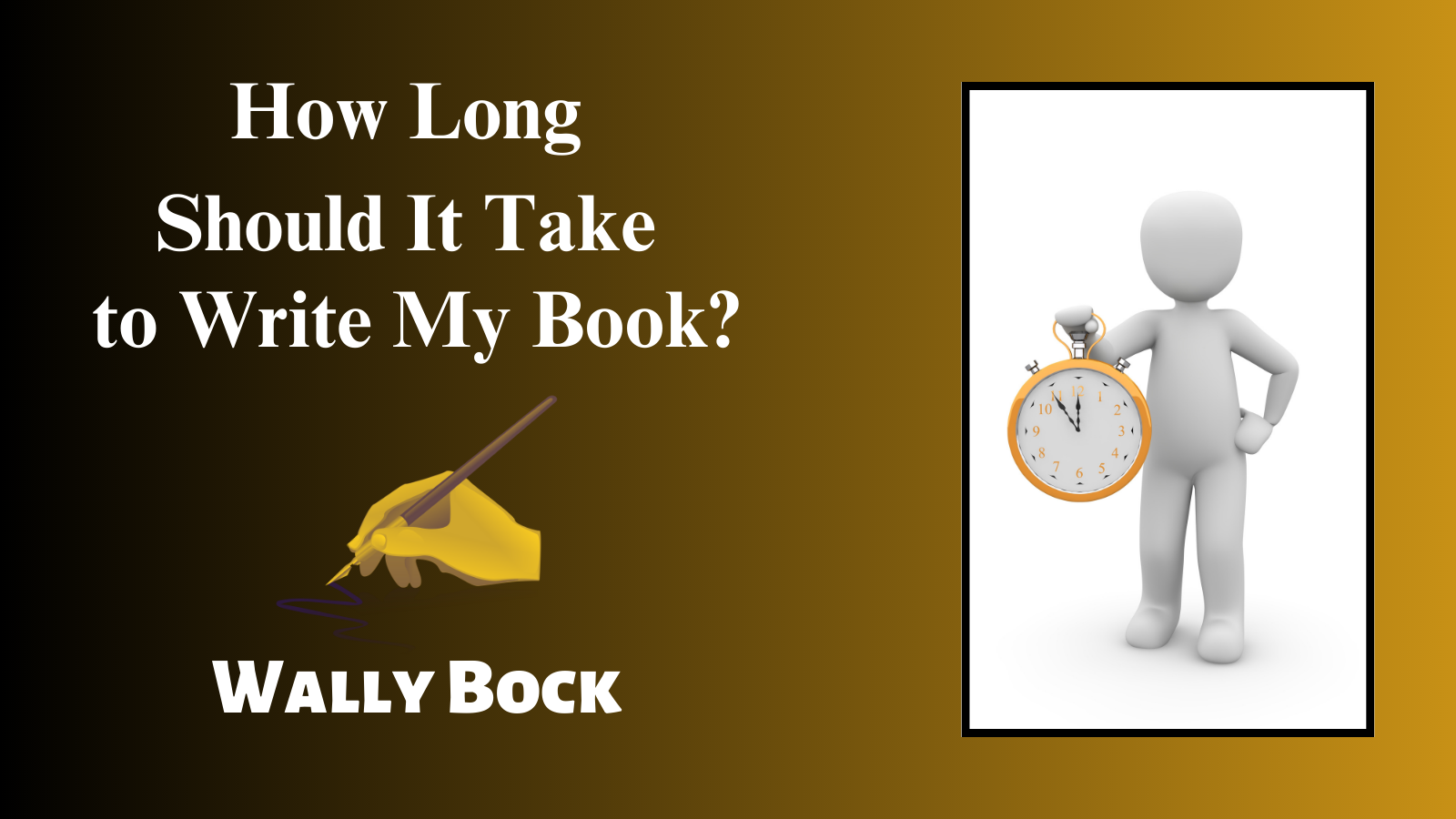 how long should it take me to write my boook